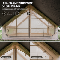 Weisshorn Inflatable A-Frame Tent with Extended Side Awning, Basecamp