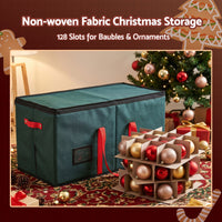 Jingle Jollys Christmas Baubles Storage Box 128 Slots Decor Ornaments Container