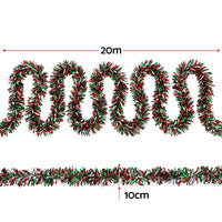 Jingle Jollys 20M Christmas Tinsel Garland Mixed Colors Xmas Party Decoration