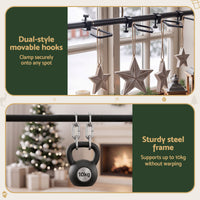 Jingle Jollys Christmas Garland Hook Hanger Wreath Fits 85-125CM Door No Drill