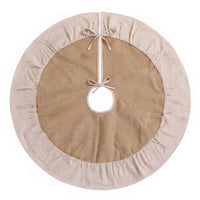 Jingle Jollys 90cm Christmas Tree Skirt Linen Christmas Tree Mat Decor