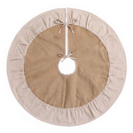 Jingle Jollys 90cm Christmas Tree Skirt Linen Christmas Tree Mat Decor