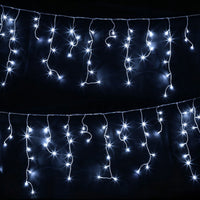 Jingle Jollys 32M Christmas Lights Solar Icicle String Lights 960 LED Cool White