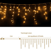 32M Christmas Lights Icicle Light 960 LED Warm White Jingle Jollys