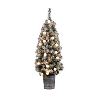 Jingle Jollys Christmas Tree 1.2M Potted Snowy Xmas Tree