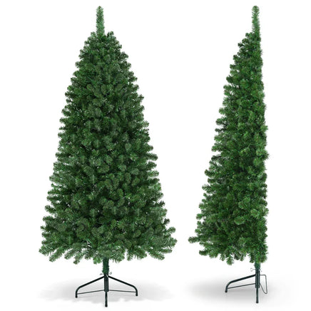 Jingle Jollys Christmas Tree 1.8M LED Corner Xmas Tree Half 8 Modes Multi-color
