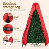 Jingle Jollys 2.4m Pre-Lit Christmas Tree 1488 LED Green with Red Storage Bag