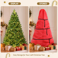 Jingle Jollys 2.4m Pre-Lit Christmas Tree 1488 LED Green with Red Storage Bag
