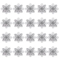 Jingle Jollys 20Pcs Christmas Tree Flower Set Garland Wreath Poinsettia Decorations