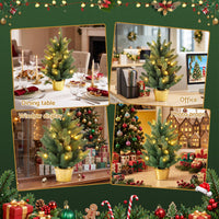 Jingle Jollys 45cm Artificial Christmas Tree Mini Christmas Tree Warm Light