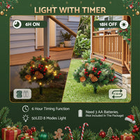 Jingle Jollys 2 Pack 45cm Lighted Artificial Christmas Tree Pathway Xmas Trees