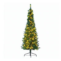 Jingle Jollys 1.8m Pre-Lit Christmas Tree Slim Pencil Xmas Tree Corner Tree