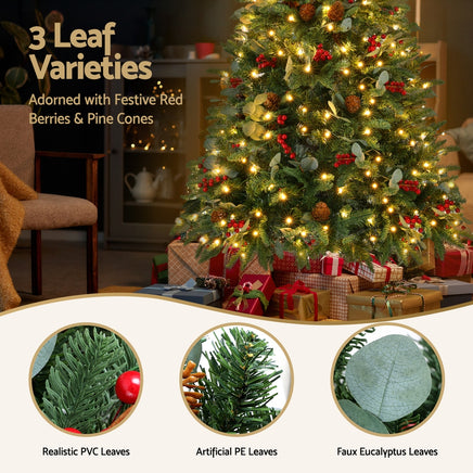 Jingle Jollys Christmas Tree 1.5m 160 LED Xmas Tree Party Decorations 355 Tips