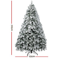 Jingle Jollys Christmas Tree 2.1m Snow Flocked Xmas Tree Decorations 780 Tips