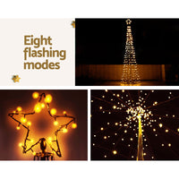 3.6M Christmas Tree LED Solar Warm Jingle Jollys