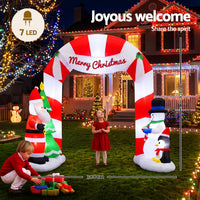 Jingle Jollys Christmas Inflatable Archwary Santa 3M Illuminated Decorations