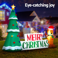 Jingle Jollys Christmas Inflatable Gingerbread Man 1.5M Height LED Decorations Illuminated
