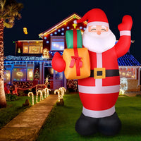 Jingle Jollys Christmas Inflatable Santa 2.4M Illuminated Decorations