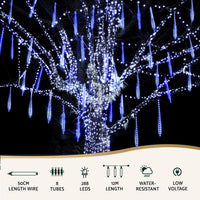 288 LED 7M Christmas Lights Icicle Light Falling Metor Jingle Jollys