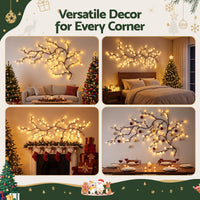 Jingle Jollys Christmas Willow Vine Lights Branch LED Fairy DIY Wall Decor 1.8m Warm White
