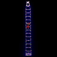 Jingle Jollys 3.5M Christmas Lights 300 LED Ladder Light with Santa Claus Decor