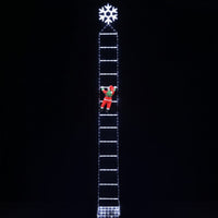 Jingle Jollys Christmas Ladder Lights Santa 3.4m 328LED Hanging Decor Cool White