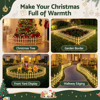 Jingle Jollys 3m Solar Christmas Fence Lights Outdoor Garden Path Decor Warm White 8pc