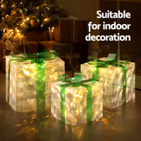 3 PCS Christmas Lights 70 LED Fairy Light Gift Box Jingle Jollys