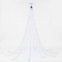 Jingle Jollys 2.5M Christmas Tree Lights Christmas Lights Tree Topper Waterfall Fairy Lights White