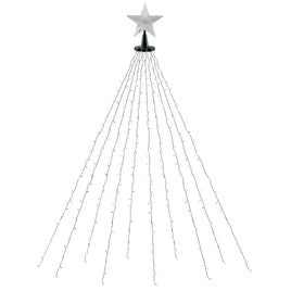 Jingle Jollys 2.5M Christmas Lights Waterfall String Light 300 LED Star Topper