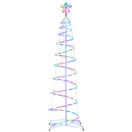 Jingle Jollys Christmas Tree 1.8m 100 RGB LED Rope Lights Xmas Trees Decoration