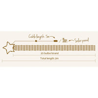 Jingle Jollys 3M Solar Christmas Lights String Light 200 LED