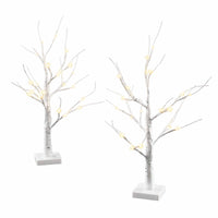 Jingle Jollys Lighted Branch Tree Christmas Decorations Warm White Christmas Lights 2 Pack 60cm