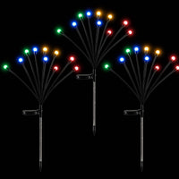 Jingle Jollys Christmas Lights Solar Firefly Lights Garden Decoration Path Lights Multicolour 3 Pack