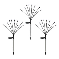 Jingle Jollys Christmas Lights Solar Firefly Lights Garden Decoration Path Lights Warm White 3 Pack