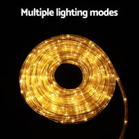 20M Christmas Lights String Rope Light Decorations 600 LED Warm Jingle Jollys