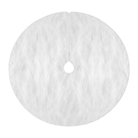 Jingle Jollys Christmas Tree Skirt 90cm Plush Xmas Fluffy Ornaments Decor White