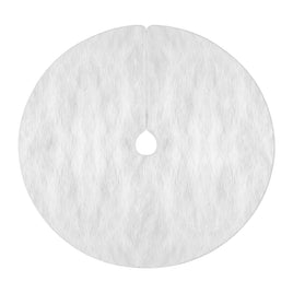 Jingle Jollys Christmas Tree Skirt 90cm Plush Xmas Fluffy Ornaments Decor White