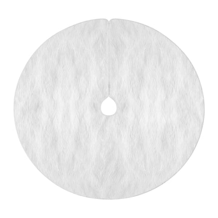 Jingle Jollys Christmas Tree Skirt 90cm Plush Xmas Fluffy Ornaments Decor White