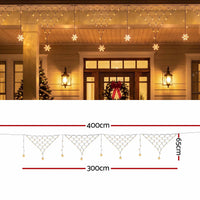 Jingle Jollys Christmas Lights Solar Fairy Lights Warm White Christmas Decorations 4m