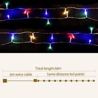 Jingle Jollys 50M Christmas Lights String Light Xmas Decoration Multi Colour
