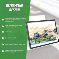 A2 LED Light Box Tracing Board Art Design Stencil Tattoo Copy Drawing Pad Home & Garden Kings Warehouse 