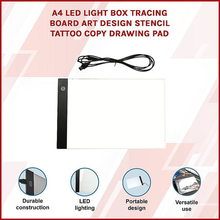A4 LED Light Box Tracing Board Art Design Stencil Tattoo Copy Drawing Pad Baby & Kids Kings Warehouse 
