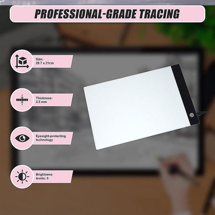 A4 LED Light Box Tracing Board Art Design Stencil Tattoo Copy Drawing Pad Baby & Kids Kings Warehouse 