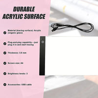 A4 LED Light Box Tracing Board Art Design Stencil Tattoo Copy Drawing Pad Baby & Kids Kings Warehouse 