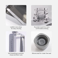 A5 Flat Water Bottle Portable Travel Mug BPA Free Water Bottle (Grey) Home & Garden Kings Warehouse 