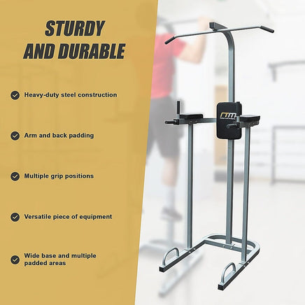 AB Power Tower Dip Chin Push Up Home Gym MultiStation Sports & Fitness Kings Warehouse 