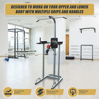 AB Power Tower Dip Chin Push Up Home Gym MultiStation Sports & Fitness Kings Warehouse 