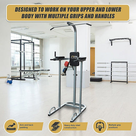 AB Power Tower Dip Chin Push Up Home Gym MultiStation Sports & Fitness Kings Warehouse 