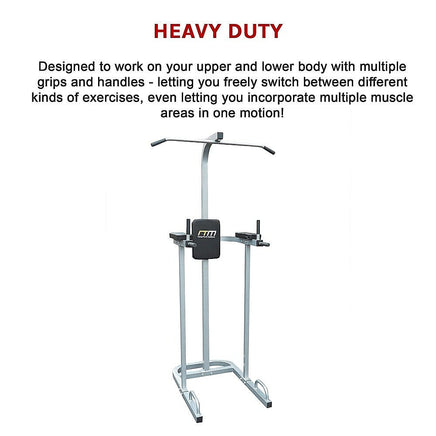 AB Power Tower Dip Chin Push Up Home Gym MultiStation Sports & Fitness Kings Warehouse 